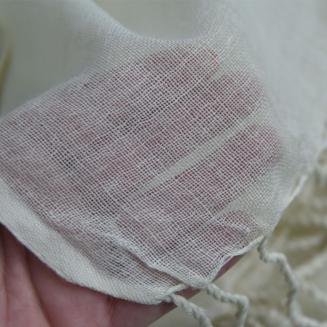 Handloomed Plain Weave Wool Scarf – 70 x 200cm with Eyelash Fringe