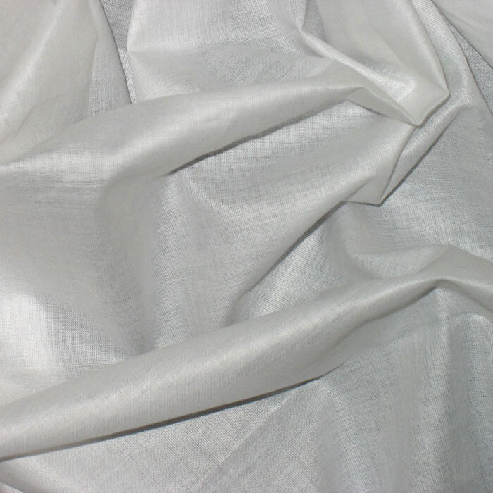 Silk/Cotton Voile Scarf 38 x 180cm – 9mm – Natural White