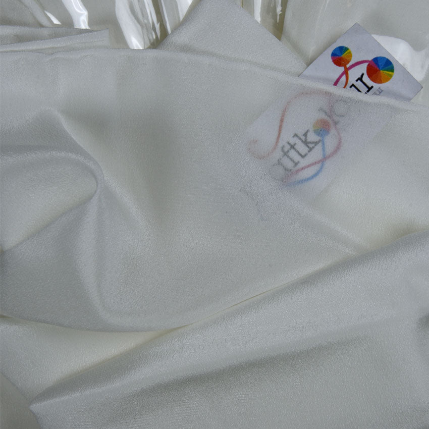 Silk Crêpe de Chine Scarf 28 x 180cm – 12mm – Natural White