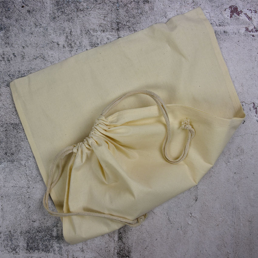 Calico Drawstring Library Bag 40 x 30cm