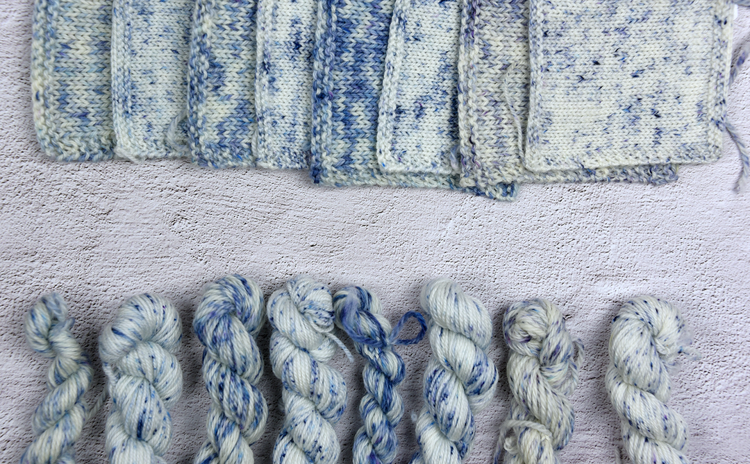 Speckle Dyeing Experiments: Comparing Moisture, Yarn and Heat Methods