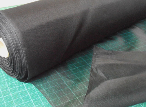 BLACK Chiffon (Tissue Silk) 3.5mm 114cm wide