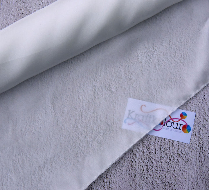 Pure Silk Habotai Fabric 12mm – 114cm Wide – Natural White