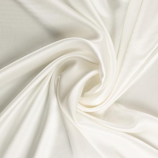 Silk Satin Fabric 19mm weight, 114cm wide - Natural White