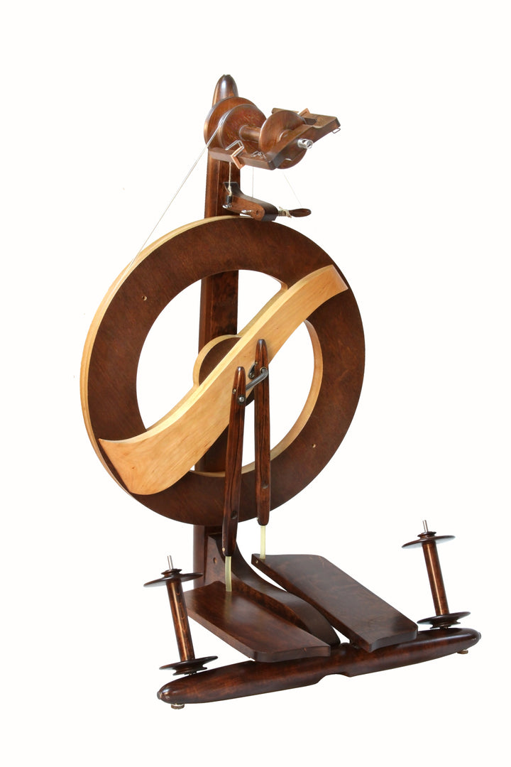 Kromski Fantasia Spinning Wheel Walnut Finish with Beech Trim