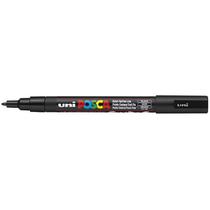 Uniball Posca Paint Markers 1.3mm Bullet Tip BLACK