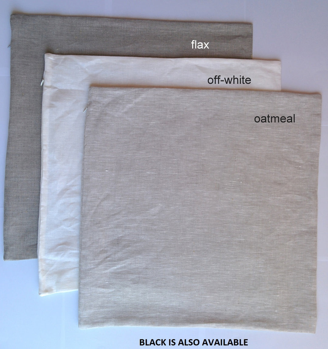 Flax Pure Linen Cushion Covers 50 x 50cm with zip