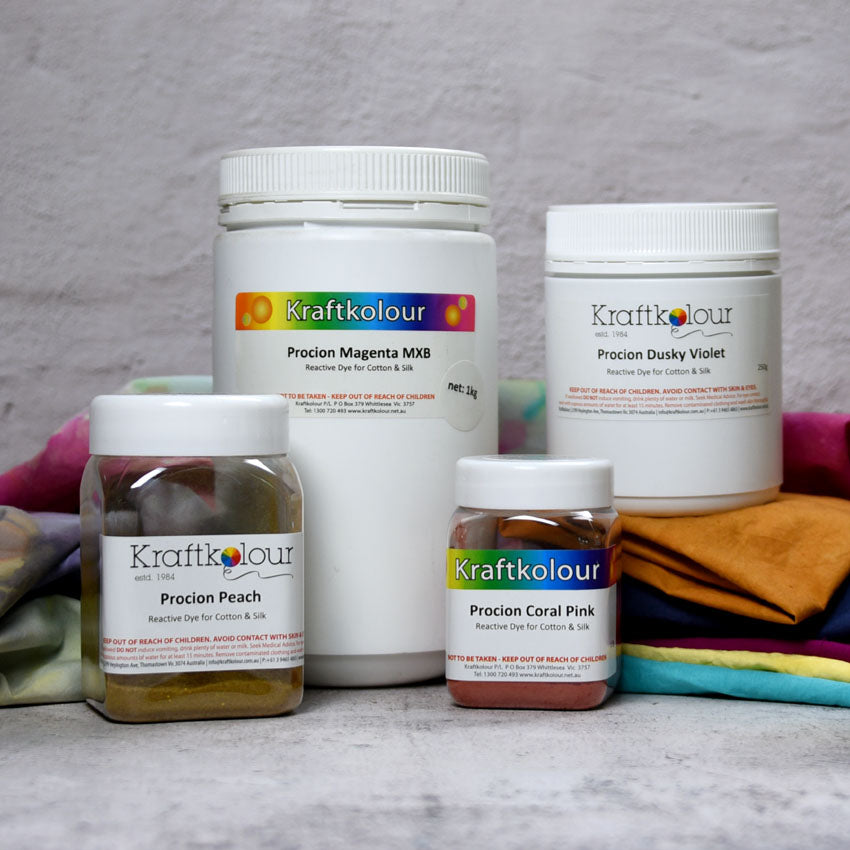 Kraftkolour Procion MX Dyes  - Cold Water Dye for Cotton, Linen