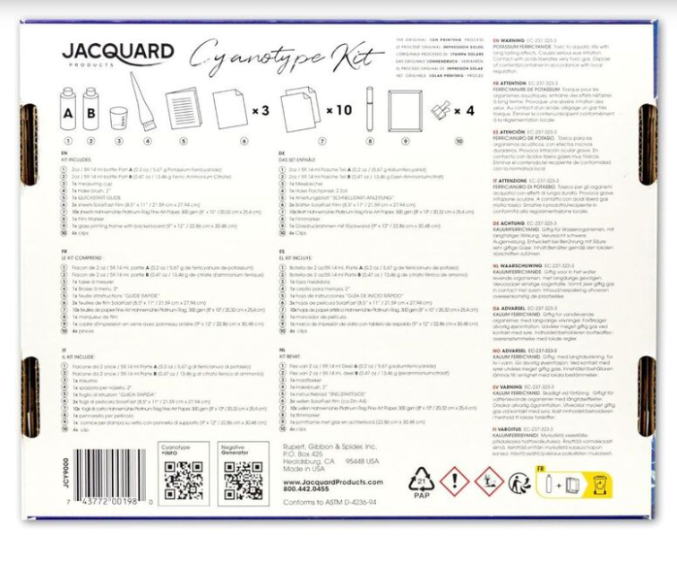 Jacquard Premium Cyanotype Sun Printing Set