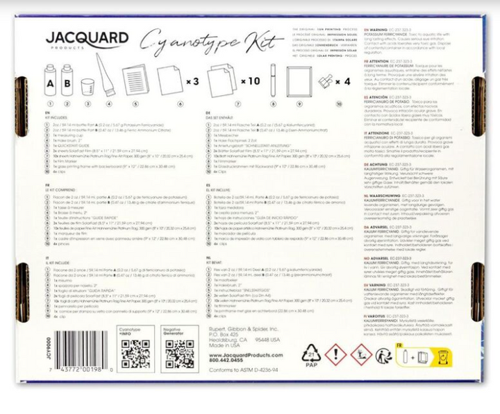 Jacquard Premium Cyanotype Sun Printing Set