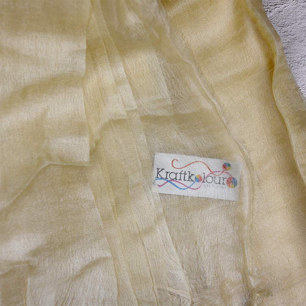 100% Golden Silk Organza Fabric 2.8mm – 140cm Wide