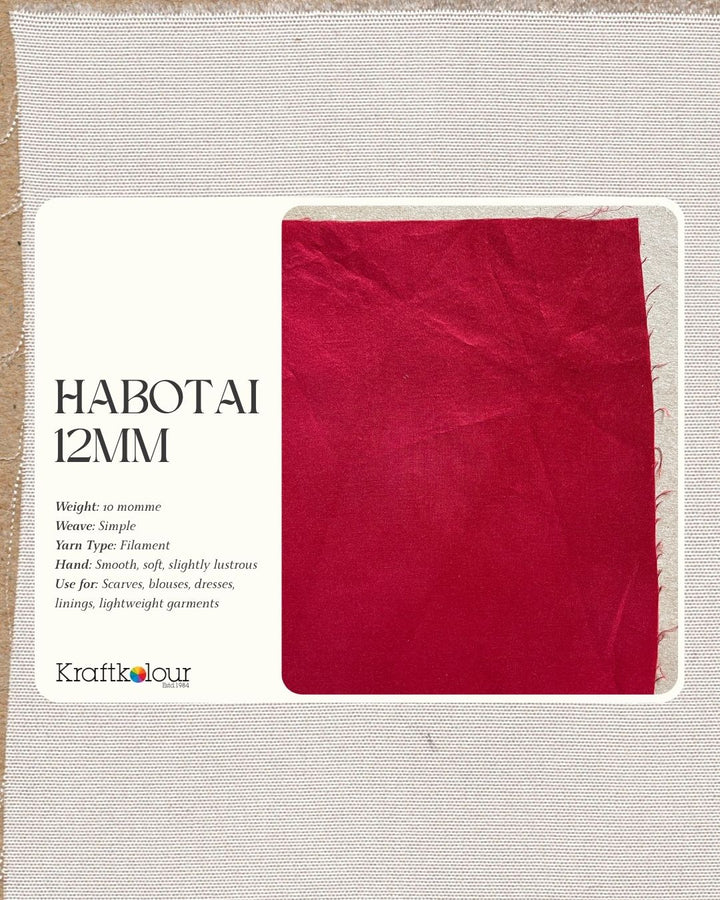 Pure Silk Habotai Fabric 12mm – 114cm Wide – Natural White