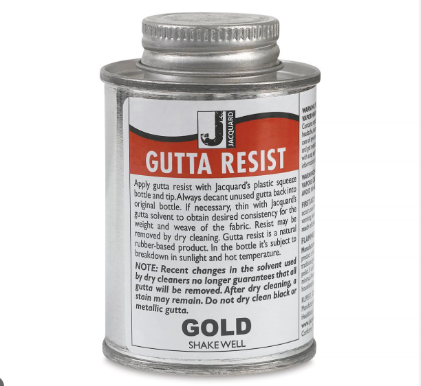 Jacquard Gutta Resist gold bottle for fabric painting and dyeing