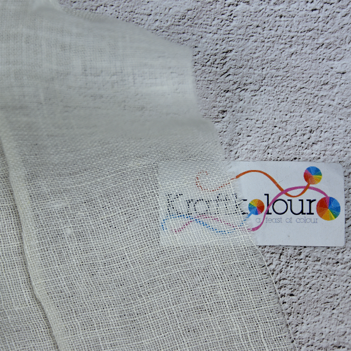 Pure Handloomed Linen Gauze Fabric 90gsm – 140cm Wide – White