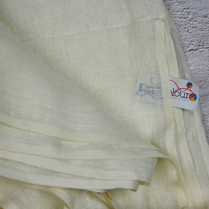Pure Handloomed Linen Gauze Fabric 90gsm – 140cm Wide – White