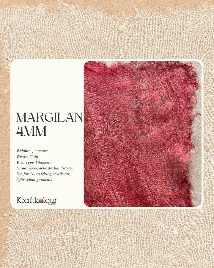 Margilan Silk Gauze Handwoven Scrim 90cm wide – Natural White