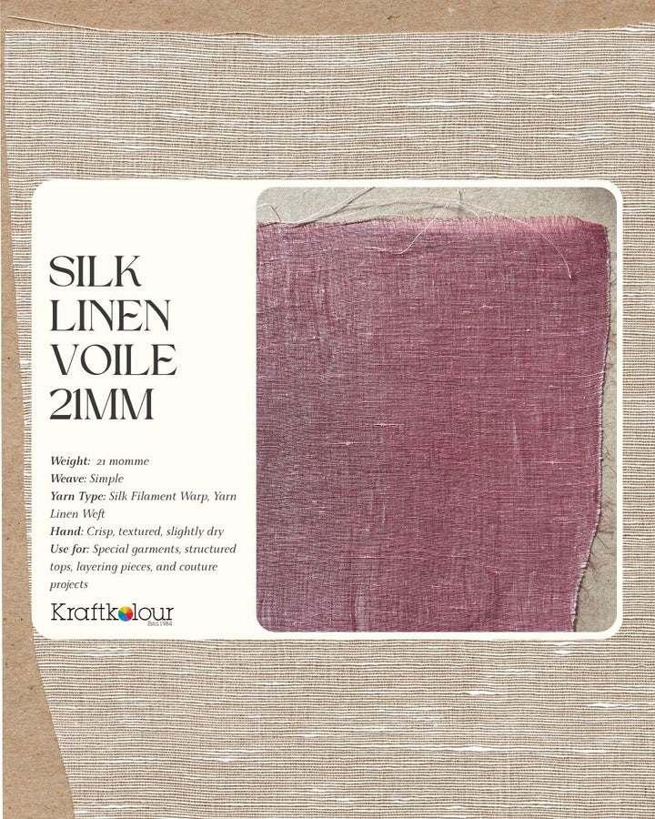 Silk Linen Voile – 114 cm Wide – Natural White