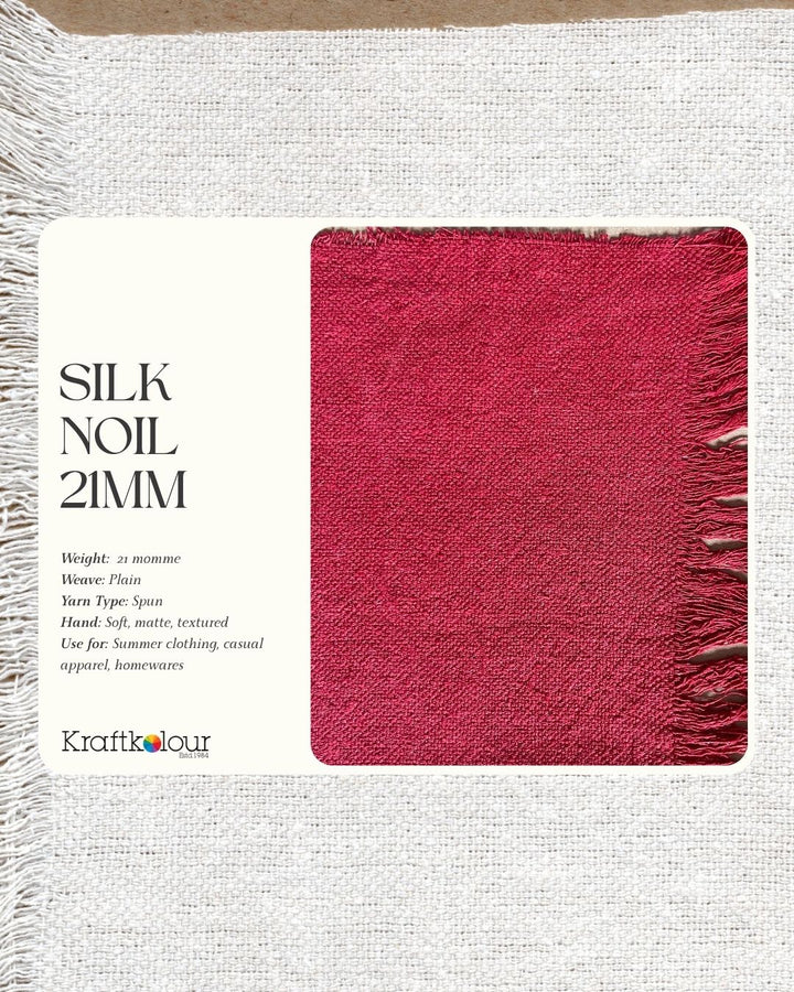 Noil Silk 135cm wide Fabric Handloomed