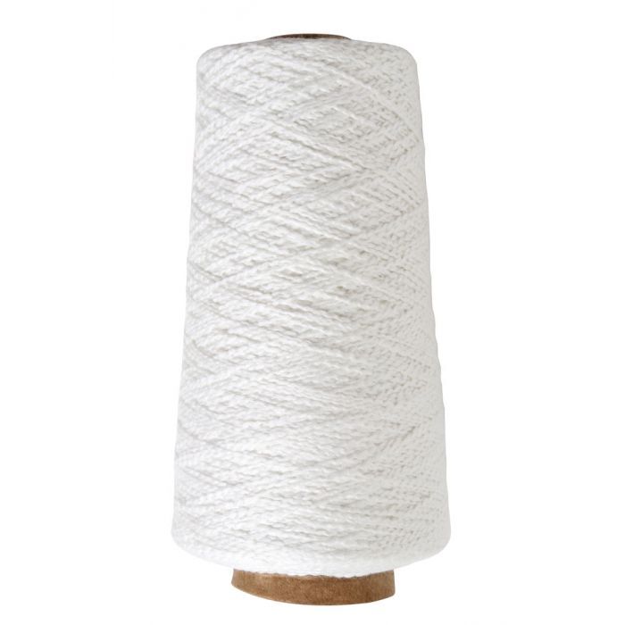 Ashford Caterpillar Cotton Yarn Natural White - 200gm cone